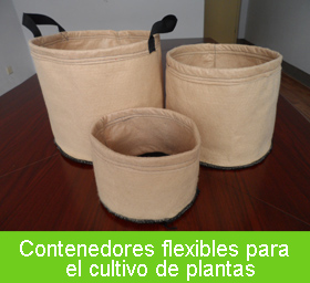 Contenedores flexibles para el cultivo de plantas