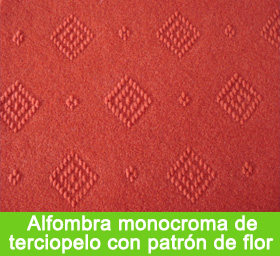 Alfombra monocroma de terciopelo con patrón de flor