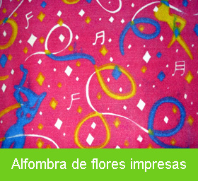 Alfombra de flores impresas