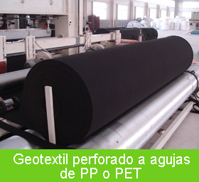 Geotextil perforado a agujas de PP o PET