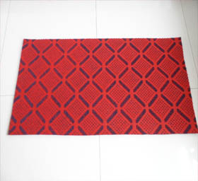 Tapis jacquard bicoloré