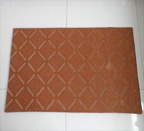 Tapis jacquard bicoloré