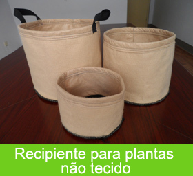 Recipiente para plantas não tecido