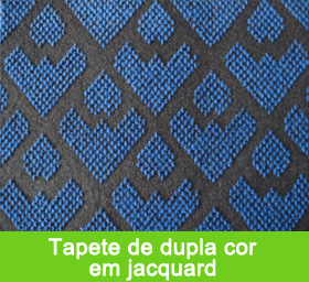 Tapete de dupla cor em jacquard 